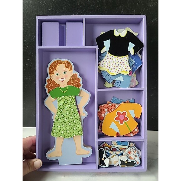 Melissa & Doug MAGGIE LEIGH Wooden Dress Up Puzzle Toy Magnetic Ages 3 And Up - Picture 3 of 10